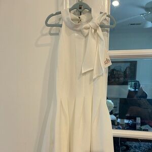Girls dressy white halter dress